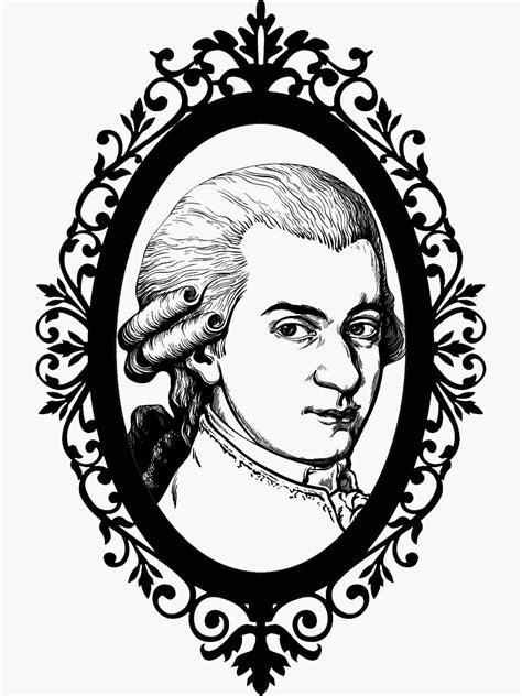 Mozart Framed Tiled Sticker For Sale By Barnfinds Redbubble