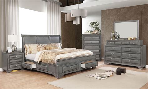 Bedroom Furniture In Grey Bedroom Grey Oak Piece Panel Furniture Sets