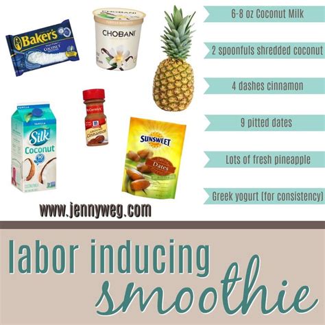 We've rounded up a list of items rumored to should black licorice, eggplant parmesan, and chalupa supremes be on the list of foods that induce labor? Labor Inducing Smoothing Recipe | Induce labor, Induce ...