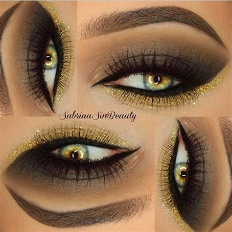 Black And Gold Smokey Eyes Makeup Eye Looks Love Makeup Beauty Makeup