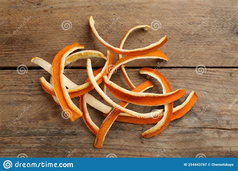 Pile Of Dry Orange Peels On Table Flat Lay Stock Image Image Of Flat