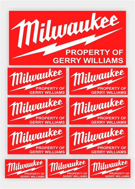 Milwaukee Tools Logo Vinyl Decal Sticker 6 8 12 18 Or 24 M12 M18