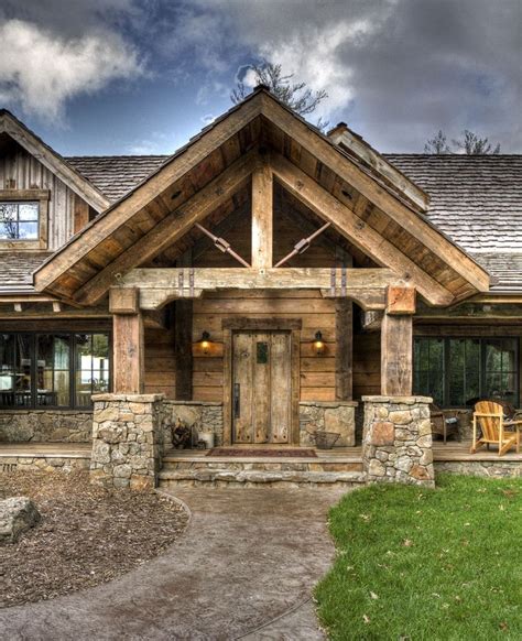 Big Wood Timber Frames Gull Lake Retreat Rustic Home Design