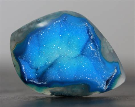 Moss Agate Blue Druzy Specimen Cabachon 42mm 6928 by beadsaddict
