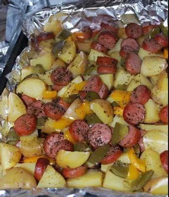 Sausage and potato bake smoke sausage and potatoes sausage potatoes and peppers baked sausage turkey sausage chicken sausage sausage pasta · potato, pepper, and sausage bake is a hearty and filling side dish, full meal, or breakfast hash. SMOKED SAUSAGE AND POTATO BAKE