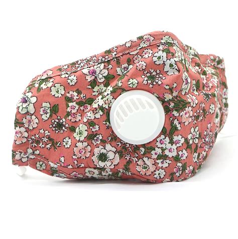 Beste chirurgische mondkapjes medische mondmaskers online bestellen goede bescherming. Bloemen Mondkapje met Ventiel - Kleur: Roze | €6,95
