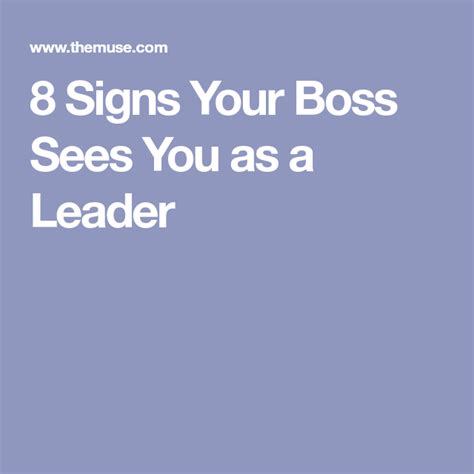 Signs Your Boss Sees You As A Leader Th Sign See You Beach Wedding