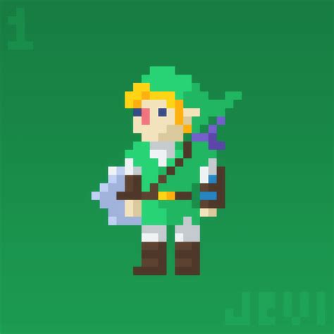 Please, wait while your link is generating. Daily Pixel Art 001 | Link of The Legend of Zelda by ...