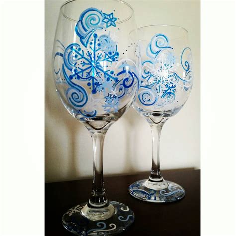 Festive Frozen Winter Wine Glasses