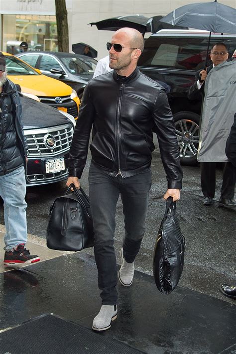 Soon later, he would be hired to be a model or representative for the french connection brand. Jason Statham looking stylish and wearing a leather jacket ...