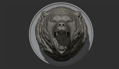 Artstation Grizzly Bear Grin Roar Resources