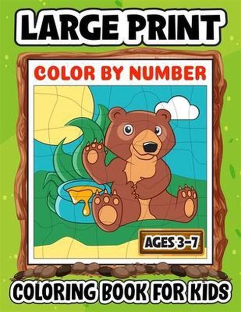 Large Print Color By Number Coloring Book For Kids Ages 3 7 Royal