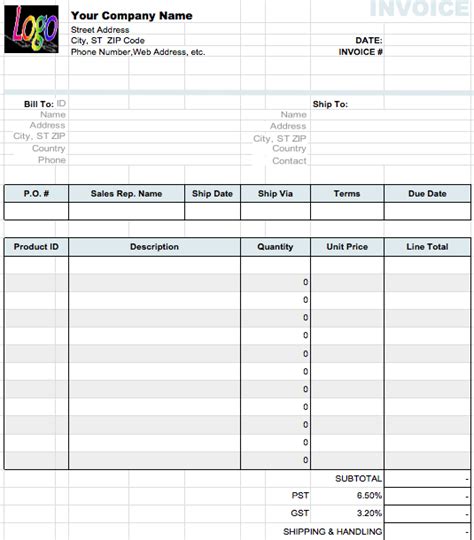 Basic Numbers Invoice Template Free Iwork Templates