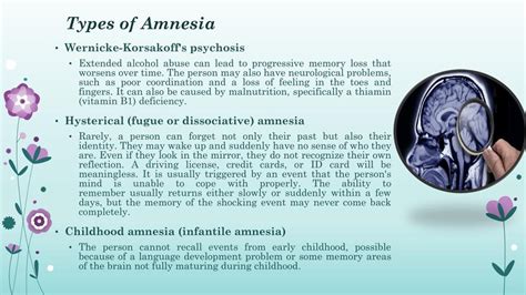 Ppt What Are Amnesia Symptoms Types And Treatment Powerpoint