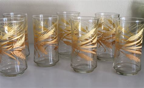 Vintage Libbey Wheat Glasses Etsy