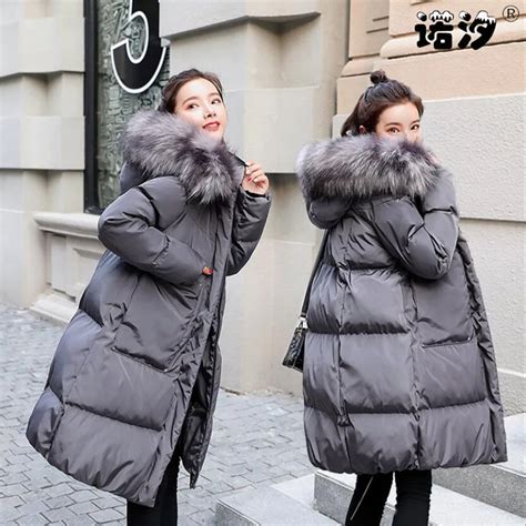 Womens Winter Knee High Cotton Long Style Coat New Mom Thickening