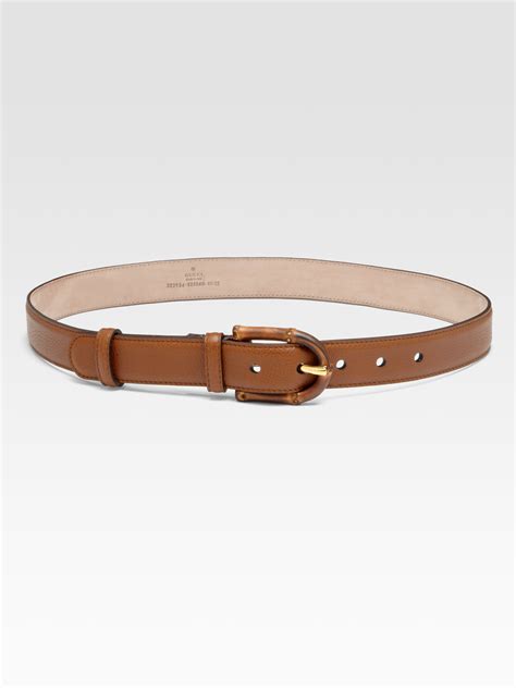 Gucci Bamboo Buckle Belt In Brown Lyst