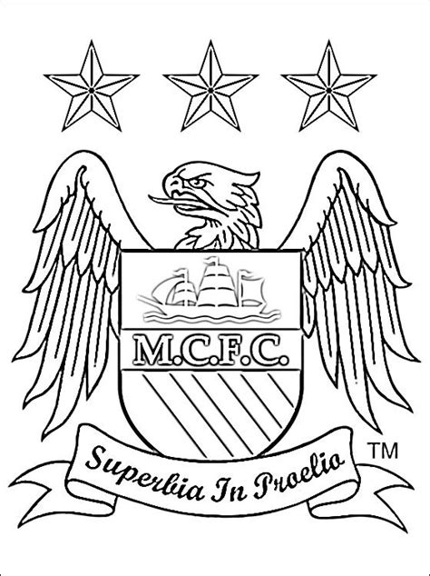 Coloriage Logo De Club De Foot Manchester City Dessin