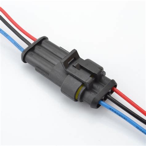 3 Pin Car Waterproof Electrical Connector Plug With Electrical Wire