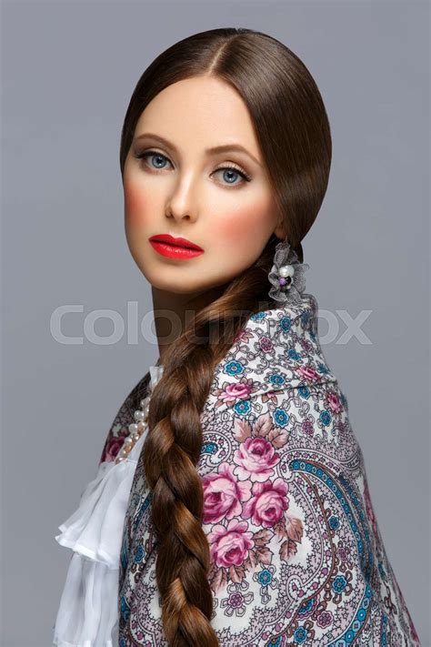 beautiful russian girl stock image colourbox