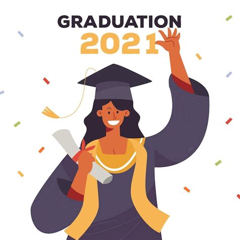 Free Vector Flat Graduation Illustration