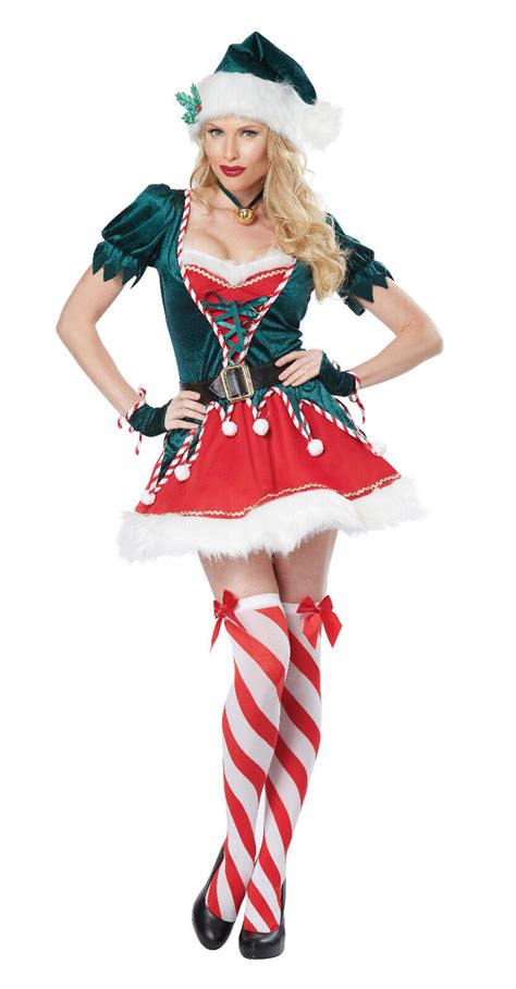 Sexy Santas Helper Christmas Elf Adult Costume Ebay