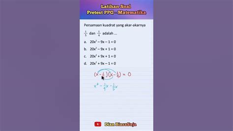 Latihan Soal Pretest Ppg Matematika Youtube