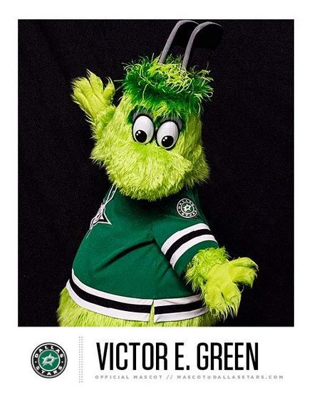 Victor E Green The Dallas Stars Mascot Hockey Rules Hockey Logos