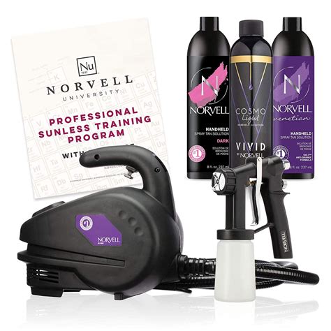 Norvell Sunless Kit M Mobile HVLP Spray Tan Airbrush Machine Oz Tanning Solutions In