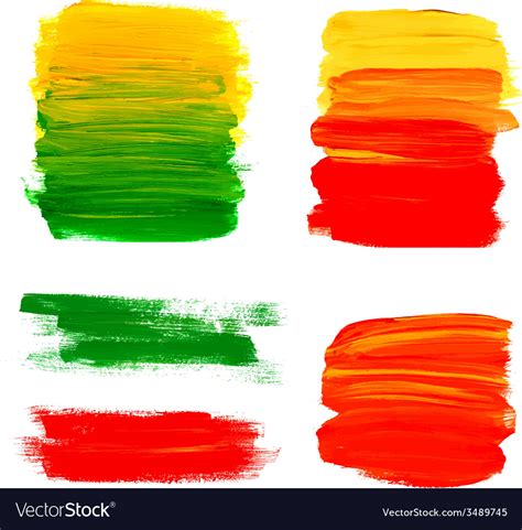 Bright Acrylic Brush Strokes Royalty Free Vector Image