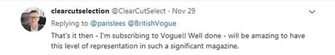 Paris Lees Praised By Fans After Becoming Vogues First Transgender