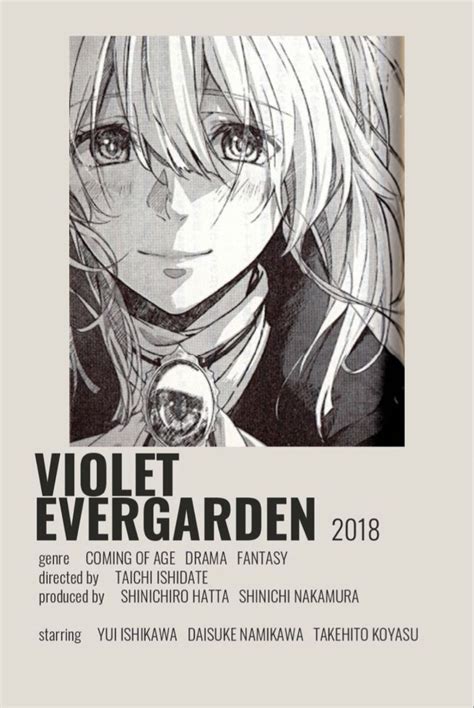 Minimalist Violet Evergarden Poster Старые плакаты Художественные