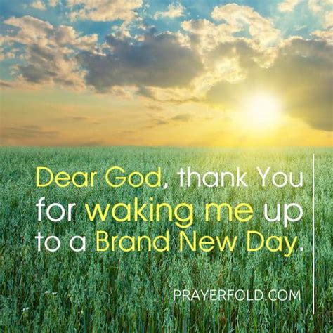 Dear God Thank You For Waking Me Up To A Brand New Day Prayer Fold