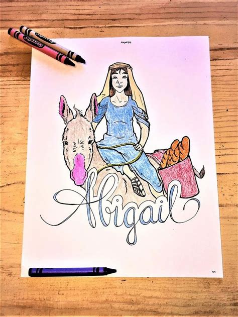 If making the world a better place resonates with you, you belong within this miracle story. Abigail Coloring Page in 2020 | Bible coloring pages ...