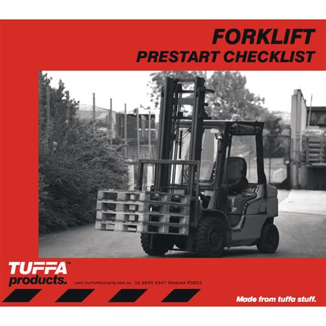Forklift Prestart Checklist Books Tuffa Products