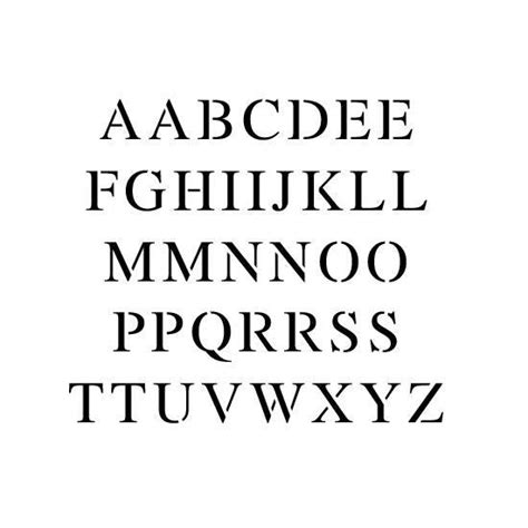 Times New Roman Uppercase Alphabet Stencil Set Alphabet Stencils