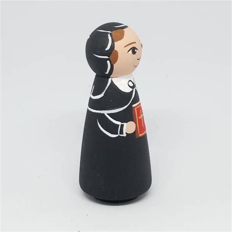 St Elizabeth Ann Seton Peg Doll Saint Peg Dolls Catholic Etsy
