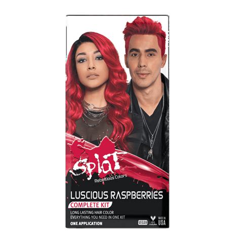 Splat Luscious Raspberries Red Hair Color Kit Semi Permanent Dye