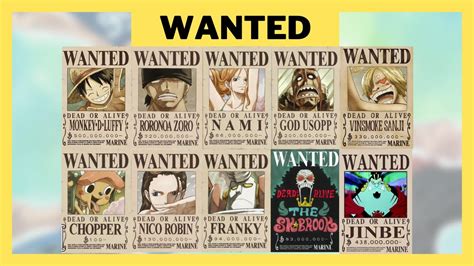 Wanted Straw Hat Pirates Bounties Timeline One Piece Youtube