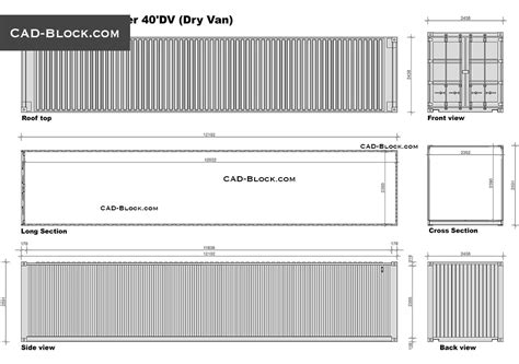 Shipping Container Technical Drawings Dwg Design Talk