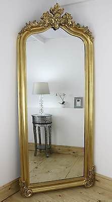 Mirror, mirror on the wall, who's got the coolest mirrors of all? Cristina Gold Ornate Full Length Vintage Floor Mirror 86" x 36" X Large | Floor mirror, Gold ...