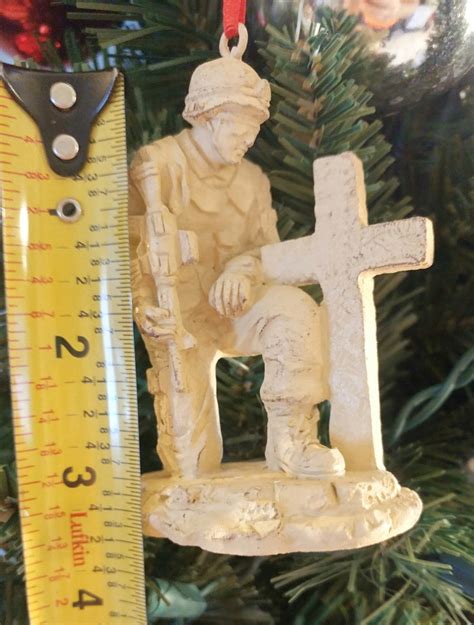 Hand Carved Usa Kneeling Soldier Ornament Product Details