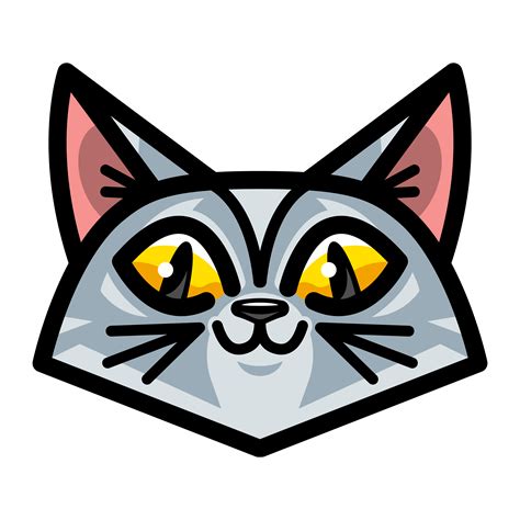 Cute Happy Friendly Cartoon Cat 544512 Vector Art at Vecteezy