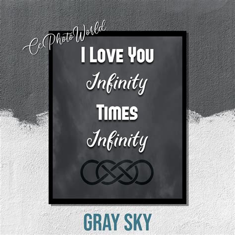 Love Quote Art I Love You Infinity Times Infinity Romantic Etsy