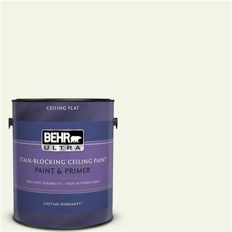 Behr Ultra 1 Gal Gr W10 Calcium Ceiling Flat Interior Paint With