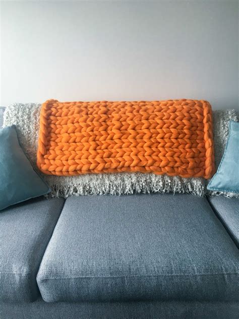 Giant Knit Blanket Handmade With 100 British Wool