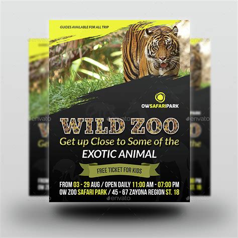 Zoo Flyer Template By Owpictures Graphicriver