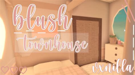 Blush Townhouse Roblox Bloxburg Youtube