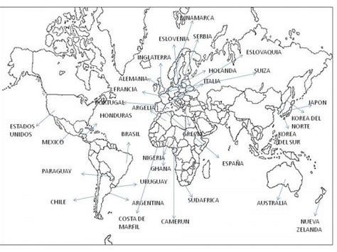 Mapa Mundial Con Nombres Para Colorear Planisferiodivisionpolitica