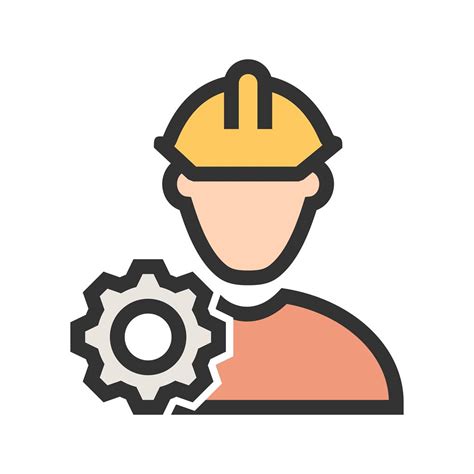 Engineer Line Filled Icon Iconbunny